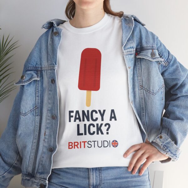 Fancy a Lick? Unisex Heavy Cotton Tee - Fun Summer Shirt, Gift for Ice Cream Lovers, Casual Wear, Birthday Gift, Trendy Tee - Image 6