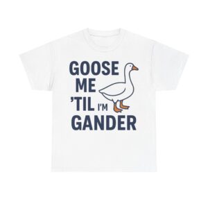 Funny Goose Humor Unisex Heavy Cotton Tee - Quirky Gift for Animal Lovers, Casual Wear, Perfect for Birthdays, or Fun Gatherings