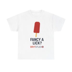 Fancy a Lick? Unisex Heavy Cotton Tee - Fun Summer Shirt, Gift for Ice Cream Lovers, Casual Wear, Birthday Gift, Trendy Tee